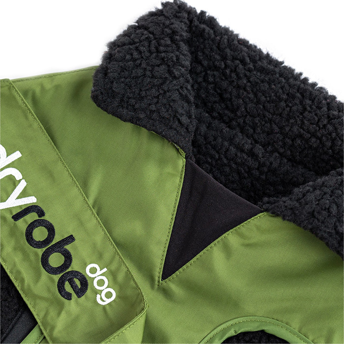 2024 Dryrobe Abrigo Para Perro V3 DRV3 - Black / Verde Oscuro